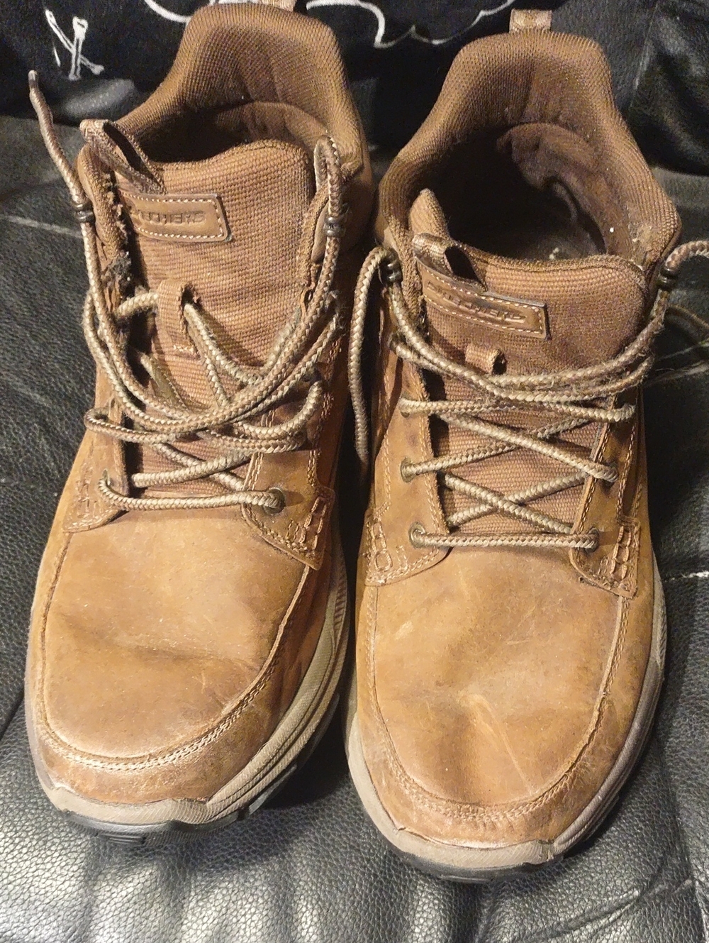 Skechers Men's Brown Leather Chukka Boots